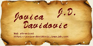 Jovica Davidović vizit kartica